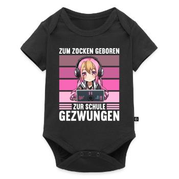 Gaming Konsole PC Zockerin Mädchen Gamer Girl - Baby Premium Kurzarmbody - Schwarz - Vorne