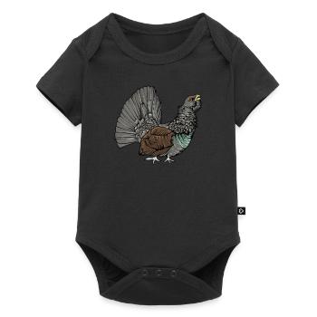 Capercaillie I Chicken bird capercaillie motif for hunter - Baby Premium short-sleeve bodysuit - black - Front