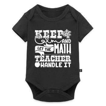 Math Teacher Let The Math Teacher Handle It - Baby Premium short-sleeve bodysuit - black - Front