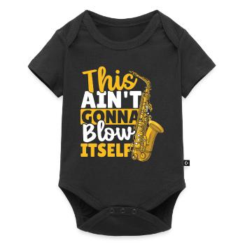 Saxophon Das wird sich nicht von selbst auflösen - Baby Premium Kurzarmbody - Schwarz - Vorne