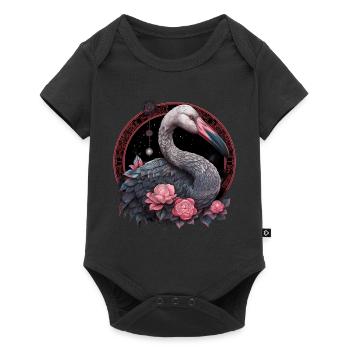 Flamingo Africa Flower Bird Animal Gift - Body à manches courtes Premium Bébé - noir - Devant