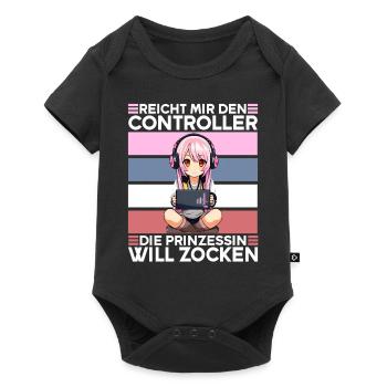 Gaming Konsole PC Zockerin Mädchen Gamer Girl - Baby Premium Kurzarmbody - Schwarz - Vorne