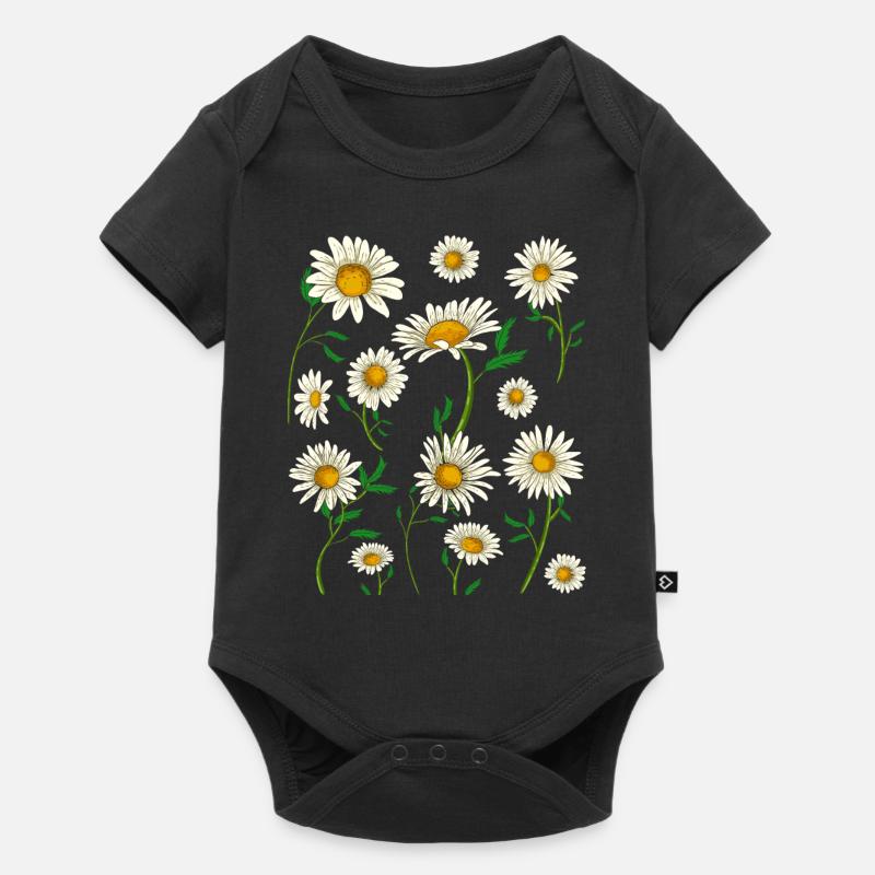 Gänseblümchen Hobbygärtner Geschenk Blumen Botanik - Baby Premium Kurzarmbody - Schwarz