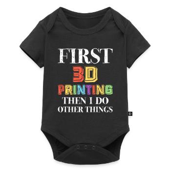 Zuerst 3d-druck, Dann Mache Ich Andere Dinge Düse - Baby Premium Kurzarmbody - Schwarz - Vorne