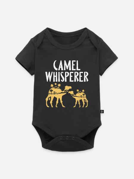 Kamel-liebhaber-wüsten-tier-wild Lebende Tiere - Baby Premium Kurzarmbody - Schwarz