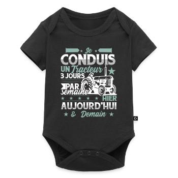 Cadeaux Pour Tracteurs & Agriculteurs - Body à manches courtes Premium Bébé - noir - Devant