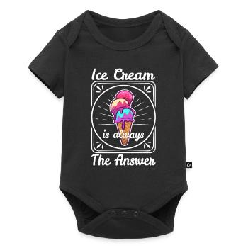 Ice cream is always the answer - Baby Premium short-sleeve bodysuit - black - Front