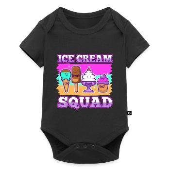 Ice cream squad - Baby Premium Kurzarmbody - Schwarz - Vorne