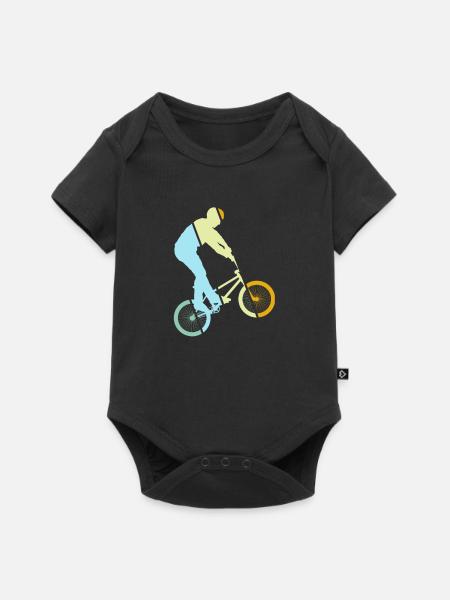 BMX Retro - Baby Premium Kurzarmbody - Schwarz
