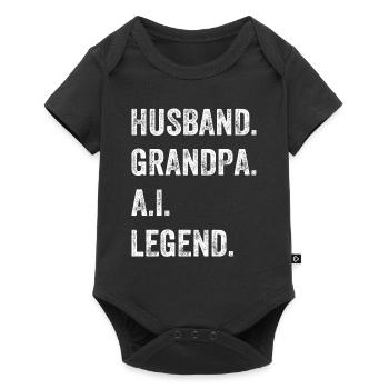 Mari. Papi. A.I. Légende. - Grand-père Ai Artifi - Body à manches courtes Premium Bébé - noir - Devant