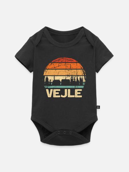 Vejle - Baby Premium Kurzarmbody - Schwarz