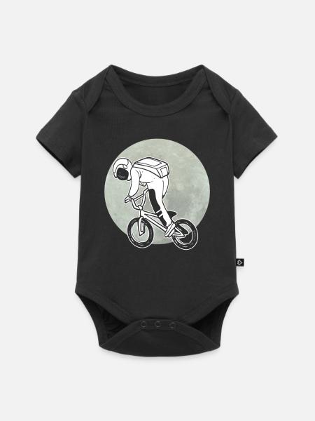 Astronauten fahren Raumfahrer - Baby Premium Kurzarmbody - Schwarz