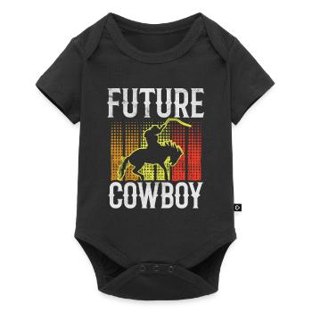 Future Cowboy Sayings Cowboys Texas Cute - Baby Premium short-sleeve bodysuit - black - Front