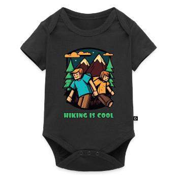We love hiking – hiking is cool - Baby Premium short-sleeve bodysuit - black - Front
