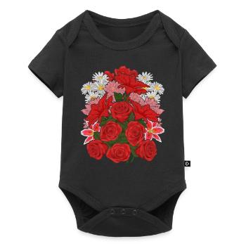 Wildflowers Nature Garden Flowers Gift Botany - Baby Premium short-sleeve bodysuit - black - Front