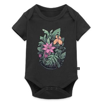 Plantes et fleurs pour les amoureux de la nature et les jardiniers - Body à manches courtes Premium Bébé - noir - Devant