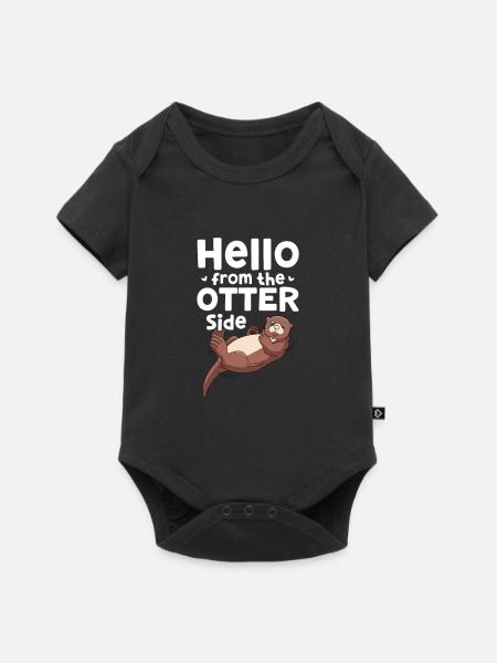 Otter Seeotter Fischotter Geschenk - Baby Premium Kurzarmbody - Schwarz