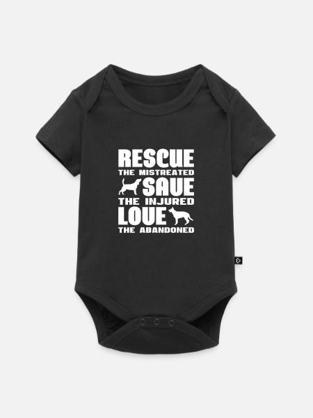 Tierrettung - Baby Premium Kurzarmbody - Schwarz