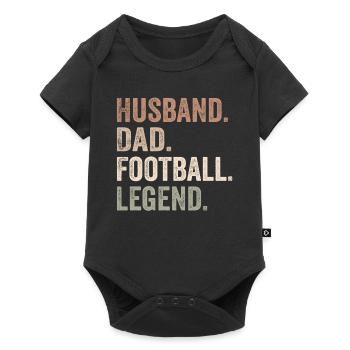 Vintage Husband Dad Football Legend Retro - Body à manches courtes Premium Bébé - noir - Devant