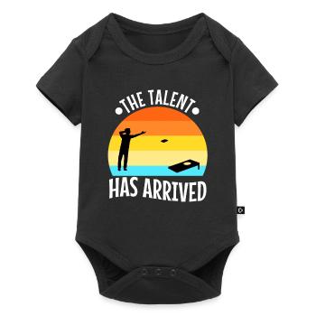 Le Talent est arrivé cornhole - Body à manches courtes Premium Bébé - noir - Devant