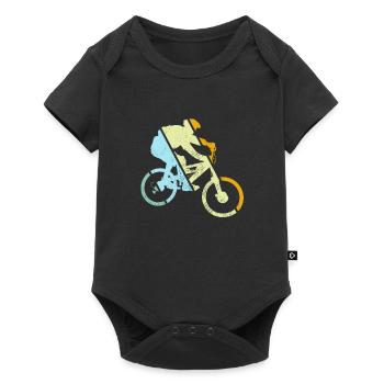 Mountain Bike Retro - Baby Premium short-sleeve bodysuit - black - Front