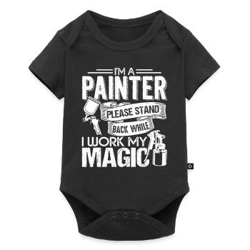 Painter Painter I Work My Magic - Baby Premium short-sleeve bodysuit - black - Front