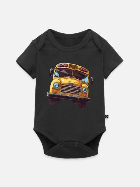 Schulbuswärter - Schulbusfahrer - Baby Premium Kurzarmbody - Schwarz