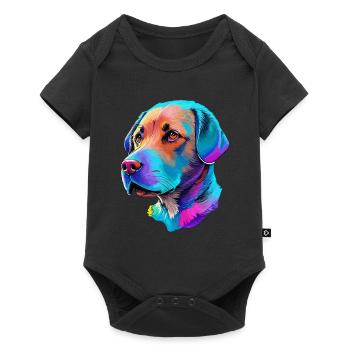 Coloré Labrador Dog Illustration Dog Love - Body à manches courtes Premium Bébé - noir - Devant