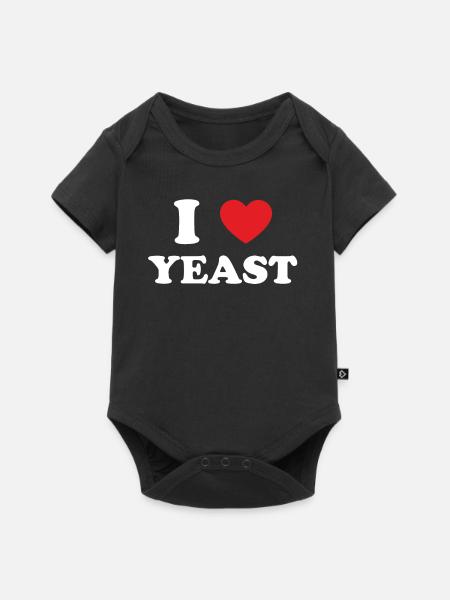 Ich liebe Hefe - Baby Premium Kurzarmbody - Schwarz