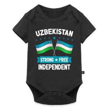 Ouzbékistan - Body à manches courtes Premium Bébé - noir - Devant