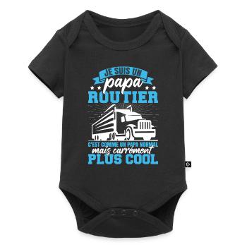 Je Suis Un Papa Routier - Body à manches courtes Premium Bébé - noir - Devant