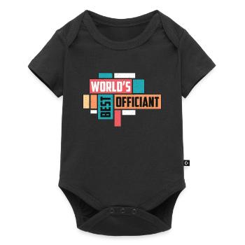 Officiant World's Best Officiant Wedding Minister - Baby Premium short-sleeve bodysuit - black - Front