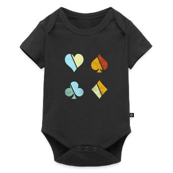 Poker Rétro - Body à manches courtes Premium Bébé - noir - Devant