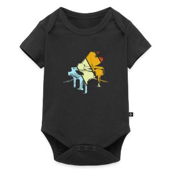 Piano Rétro - Body à manches courtes Premium Bébé - noir - Devant