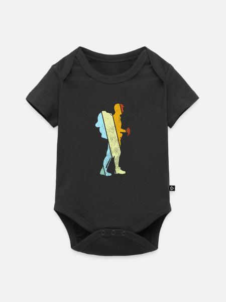 Wandern Retro - Baby Premium Kurzarmbody - Schwarz