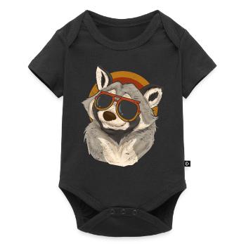 Cool Sunglasses Trash Panda Gift Raccoon - Baby Premium short-sleeve bodysuit - black - Front