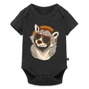 Animal Sunglasses Trash Panda Gift Raccoon - Baby Premium short-sleeve bodysuit - black - Front