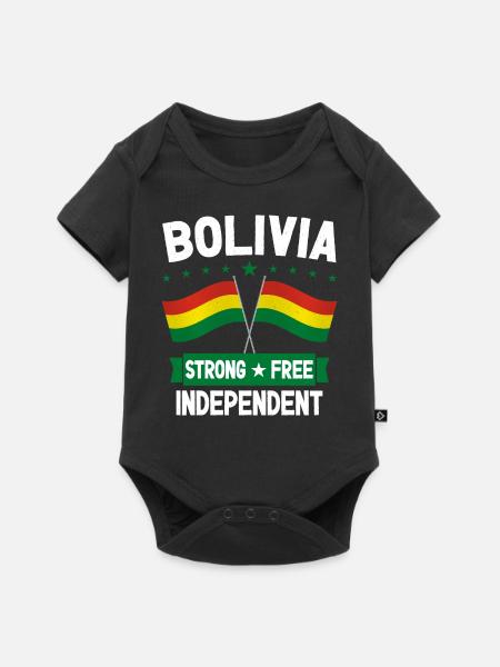 Bolivien - Baby Premium Kurzarmbody - Schwarz