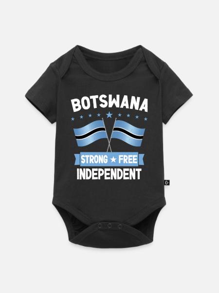 Botswana - Baby Premium Kurzarmbody - Schwarz