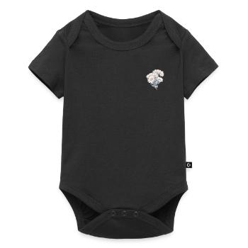 Floral Patch Fleurs Lover Cool Daisy Vintage Pun - Body à manches courtes Premium Bébé - noir - Devant