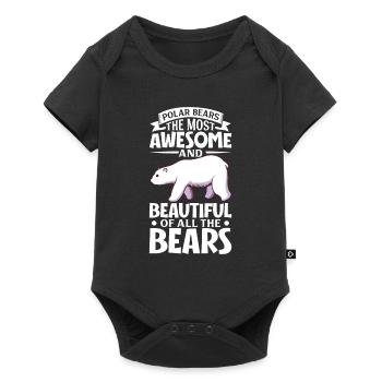 Polar Bear Global Warming Artic Seal hunting Ursus - Baby Premium short-sleeve bodysuit - black - Front