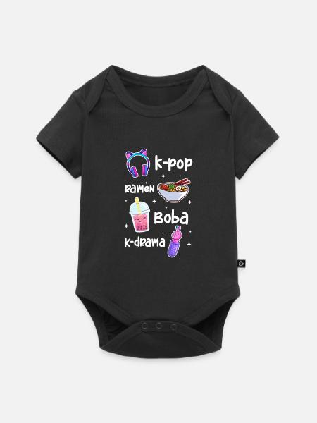 Bubble Tea - Baby Premium Kurzarmbody - Schwarz