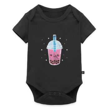 Bubble Tea Boba Tea Kawaii Cadeau - Body à manches courtes Premium Bébé - noir - Devant