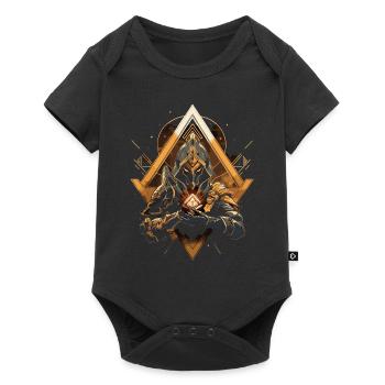 Epic Gamer Guardian avec source d’énergie dorée - Body à manches courtes Premium Bébé - noir - Devant