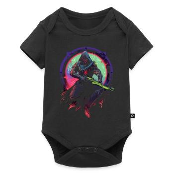 Epic Gamer Guardian mit Umhang springt in die - Baby Premium Kurzarmbody - Schwarz - Vorne