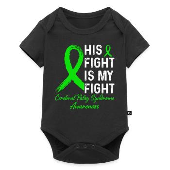 Fight awareness of cerebral palsy syndrome - Baby Premium short-sleeve bodysuit - black - Front