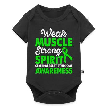 Weak muscle strong mind awareness of the - Baby Premium short-sleeve bodysuit - black - Front