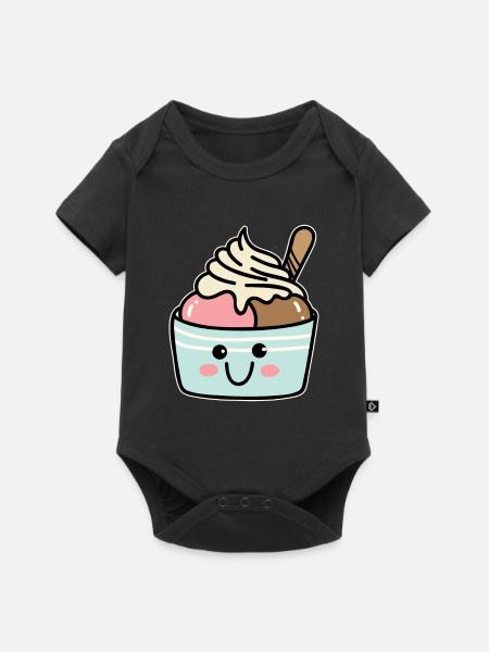 Froyo - Baby Premium Kurzarmbody - Schwarz