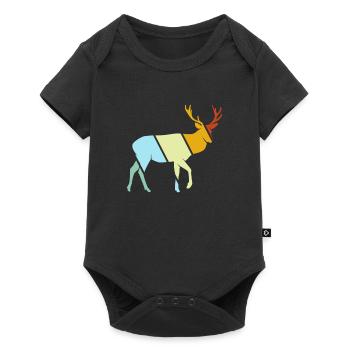 Hirsch Retro - Baby Premium short-sleeve bodysuit - black - Front