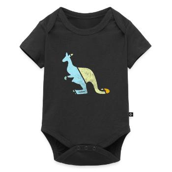 Kangourou Rétro - Body à manches courtes Premium Bébé - noir - Devant